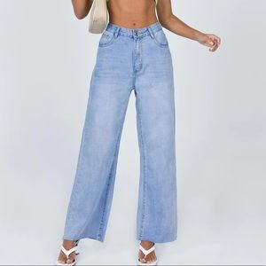 CECE HAMMER WIDE LEG JEANS VINTAGE BLUE DENIM